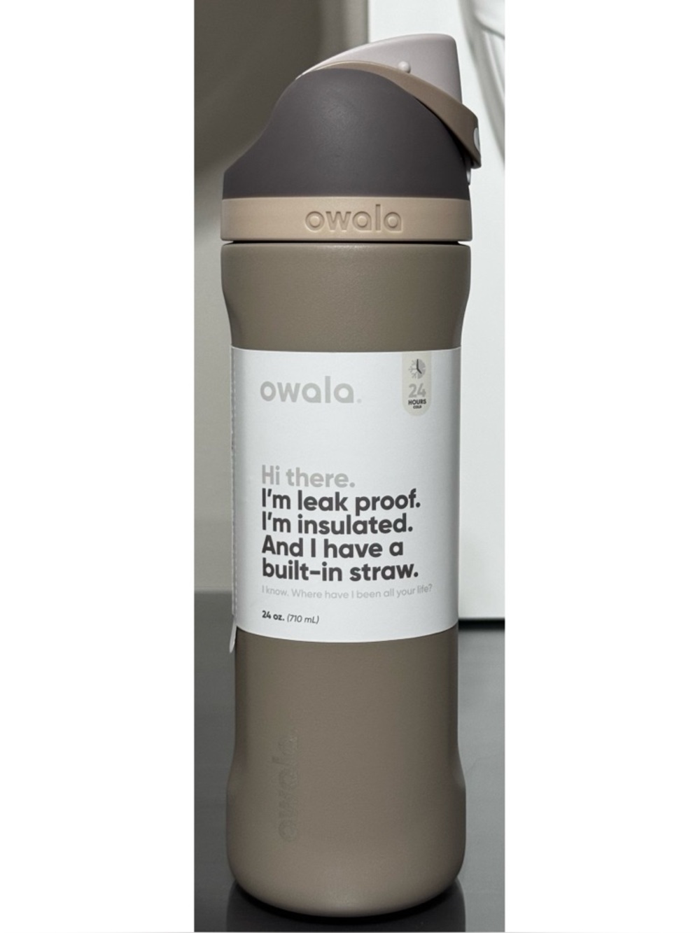 Owala FreeSip 24oz Stainless Steel Water Bottle, ROCK ON